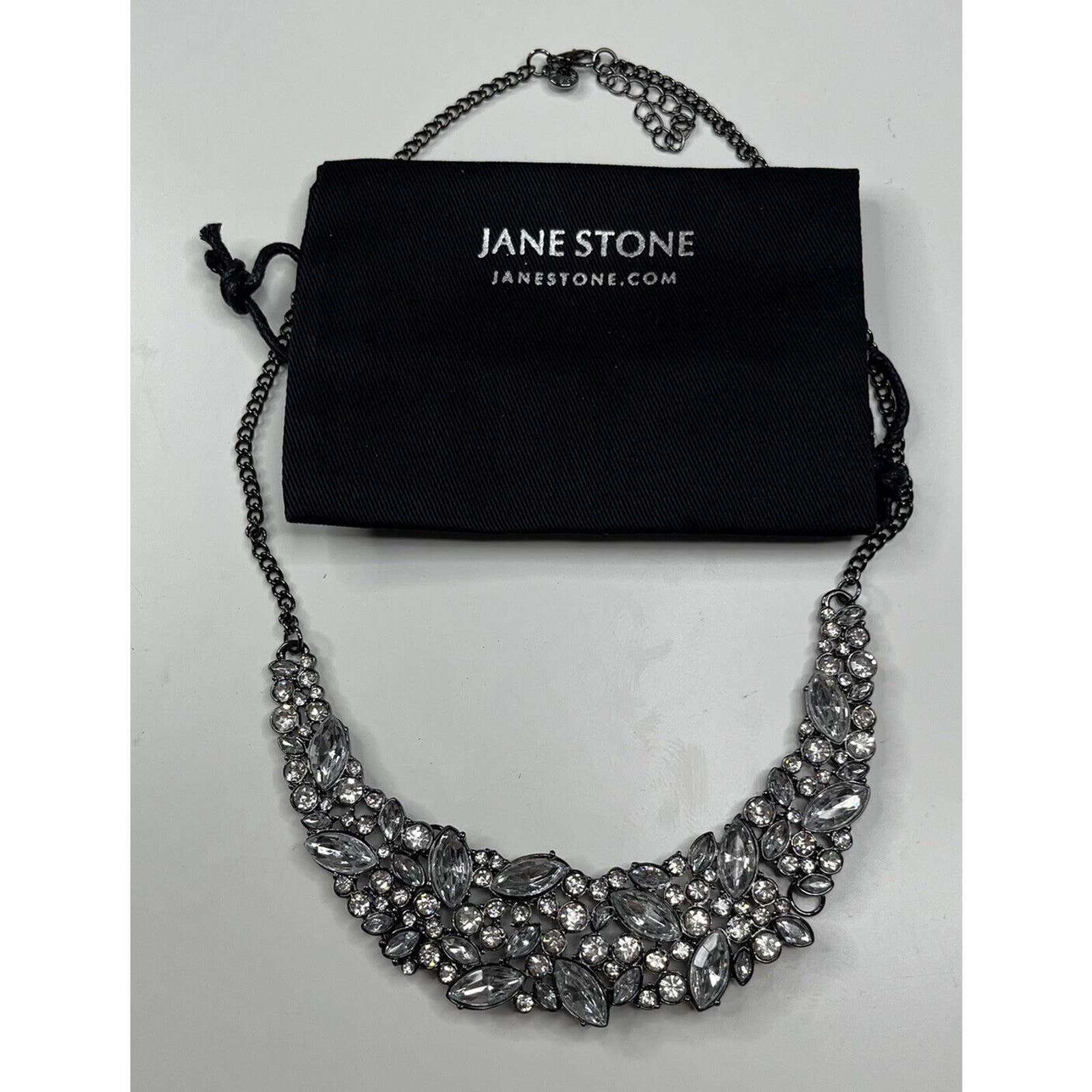 Nwt Jane Stone Silver Gem Statement Choker Necklace Jewelry Women’s
